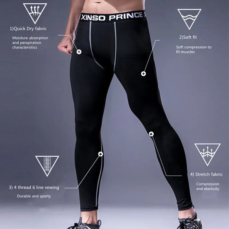 Pantalones de compresión de licra para hombre, para ciclismo, running, baloncesto, fútbol, elásticos, mallas de fitness, leggings, pantalones de gimnasio.