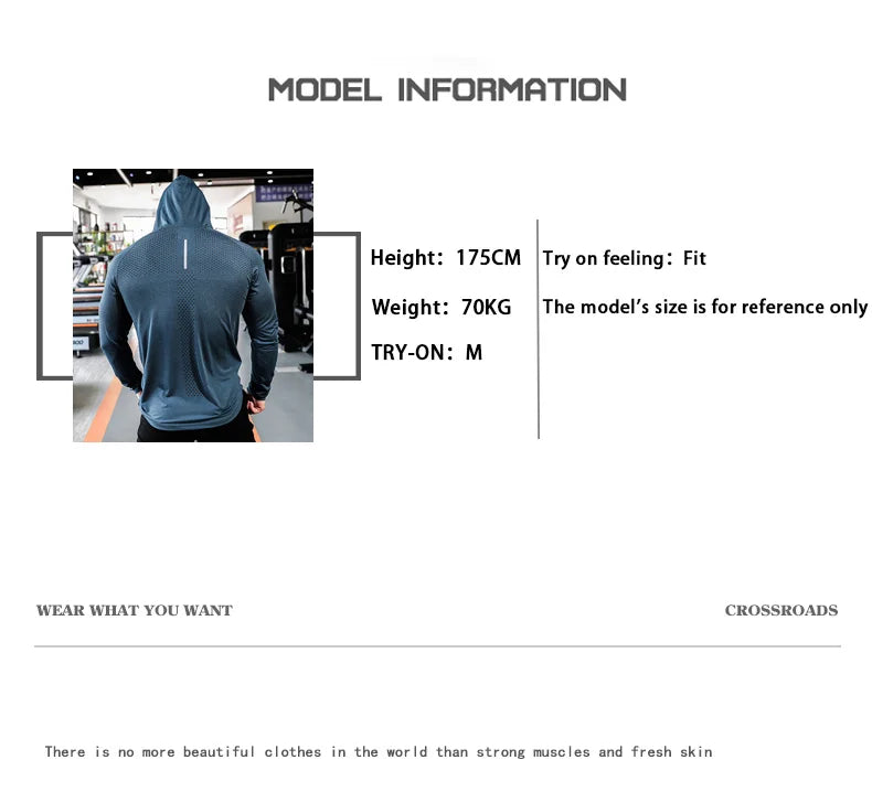 Chándal deportivo para hombre, sudadera con capucha para correr, gimnasio, jogging, camisetas de entrenamiento al aire libre, ropa, sudadera de entrenamiento muscular