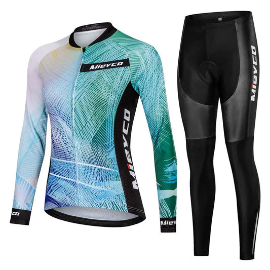 2025 Camiseta Ciclismo Mujer Pantalones Kits Ropa Bicicleta Manga Larga MTB Roupas Femeninas Equipación Bicicleta Ropa Deportiva Mujer