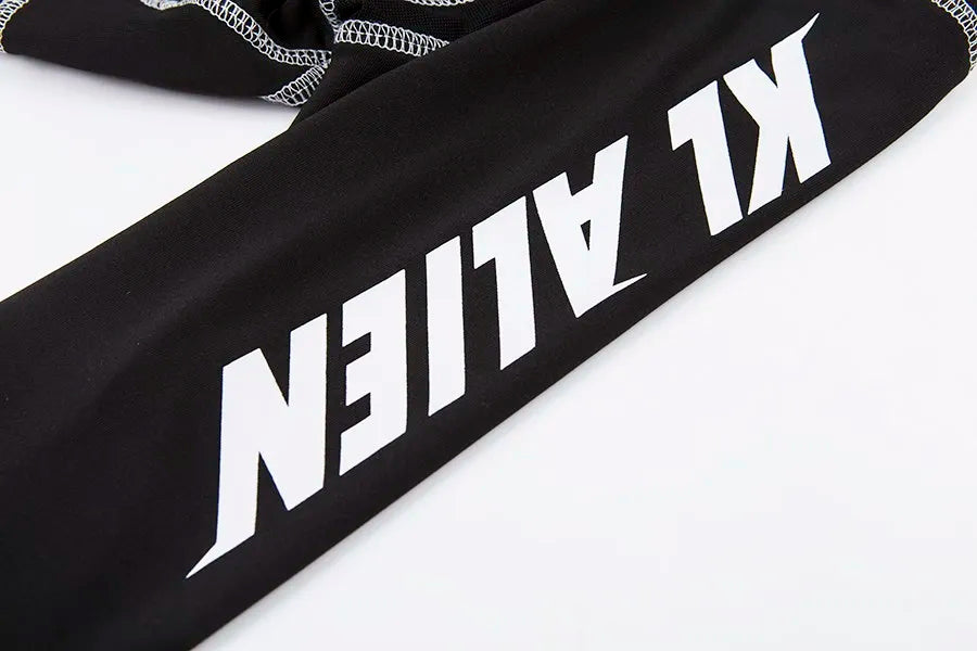 Conjunto deportivo de 2 piezas con estampado de letras para mujer, top corto de manga larga, leggings elásticos, ropa deportiva informal y ajustada