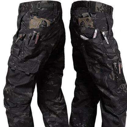 Nuevo Pantalones de Trabajo Tácticos Hombre Pantalones Cargo al Aire Libre Pantalón Impermeable Multibolsillos Otoño Primavera Ropa de Trabajo al Aire Libre Pantalones de Senderismo