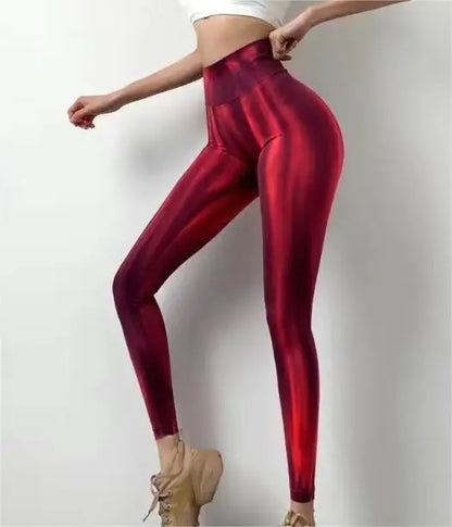 Nuevas mallas de cintura alta con efecto tie dye para mujer, pantalones de yoga deportivos para gimnasio, mallas elásticas suaves para entrenamiento, mallas de nailon