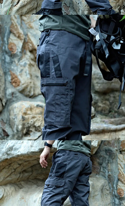 Nuevo Pantalones de Trabajo Tácticos Hombre Pantalones Cargo al Aire Libre Pantalón Impermeable Multibolsillos Otoño Primavera Ropa de Trabajo al Aire Libre Pantalones de Senderismo
