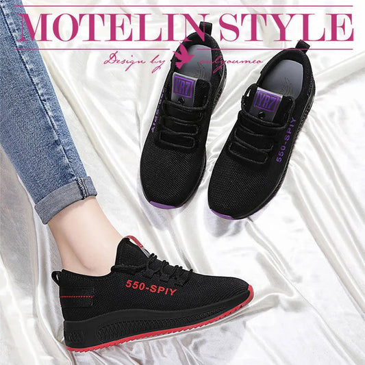Tenis femeninos 2025, gran oferta, zapatos vulcanizados para mujer, zapatillas de deporte para exteriores, zapatillas de malla transpirable para caminar y correr, zapatillas para mujer