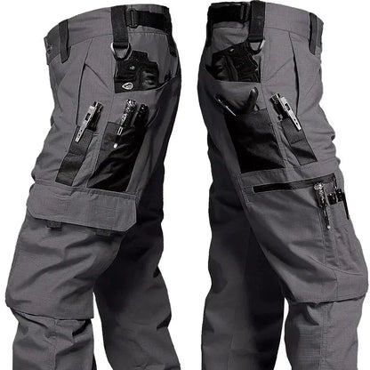 Nuevo Pantalones de Trabajo Tácticos Hombre Pantalones Cargo al Aire Libre Pantalón Impermeable Multibolsillos Otoño Primavera Ropa de Trabajo al Aire Libre Pantalones de Senderismo