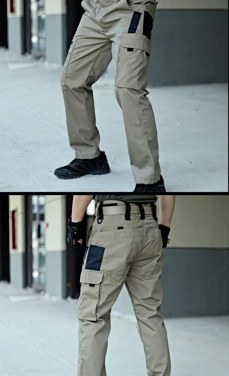 Nuevo Pantalones de Trabajo Tácticos Hombre Pantalones Cargo al Aire Libre Pantalón Impermeable Multibolsillos Otoño Primavera Ropa de Trabajo al Aire Libre Pantalones de Senderismo
