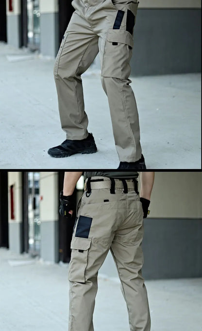 Nuevo Pantalones de Trabajo Tácticos Hombre Pantalones Cargo al Aire Libre Pantalón Impermeable Multibolsillos Otoño Primavera Ropa de Trabajo al Aire Libre Pantalones de Senderismo