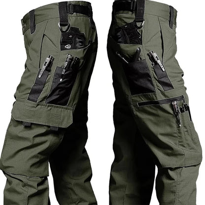 Nuevo Pantalones de Trabajo Tácticos Hombre Pantalones Cargo al Aire Libre Pantalón Impermeable Multibolsillos Otoño Primavera Ropa de Trabajo al Aire Libre Pantalones de Senderismo