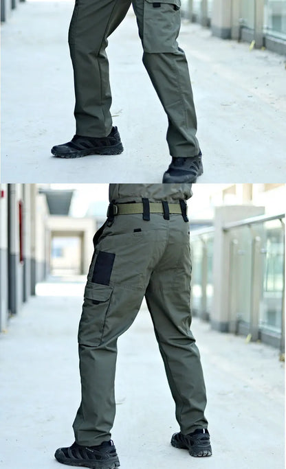 Nuevo Pantalones de Trabajo Tácticos Hombre Pantalones Cargo al Aire Libre Pantalón Impermeable Multibolsillos Otoño Primavera Ropa de Trabajo al Aire Libre Pantalones de Senderismo